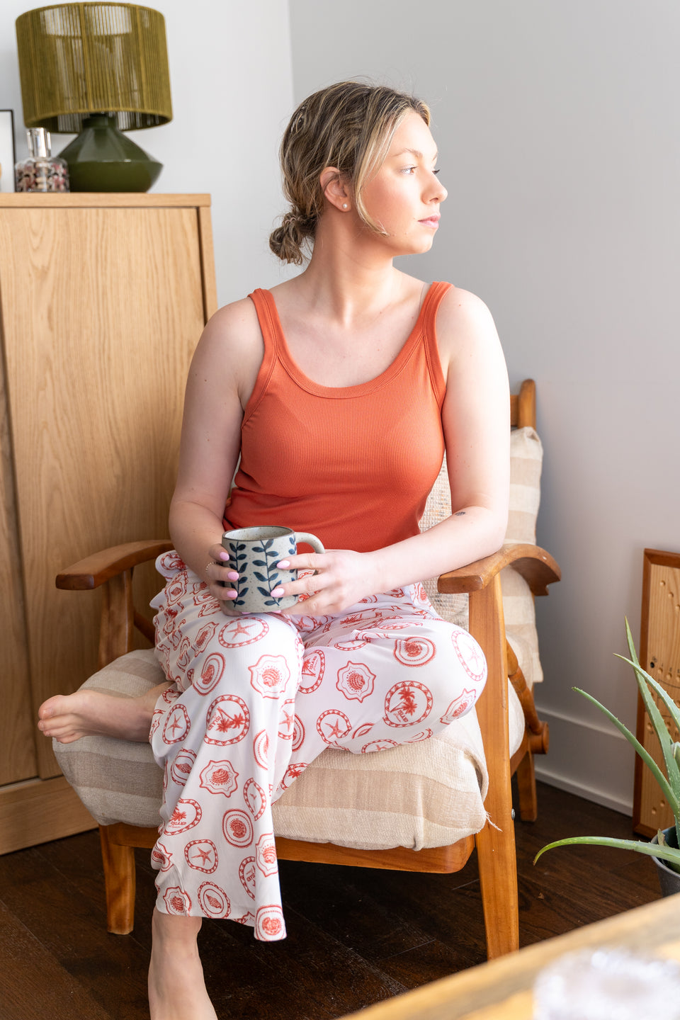 Apricot Brandy / Jet Stream Tank Capri Set