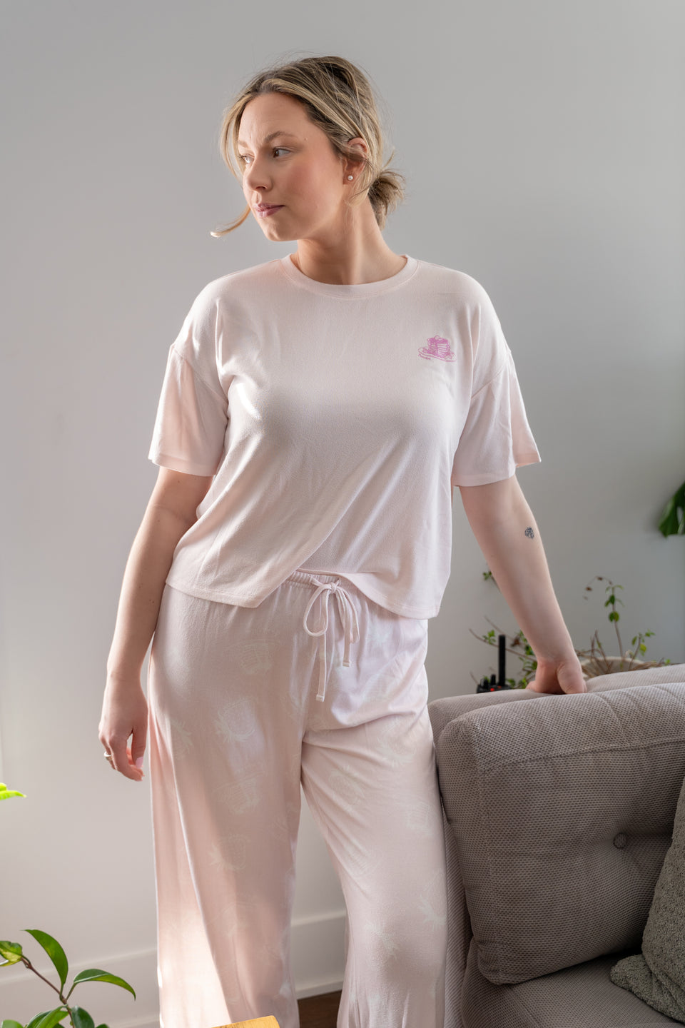 Pink Marshmellow Knit Sleep Pant