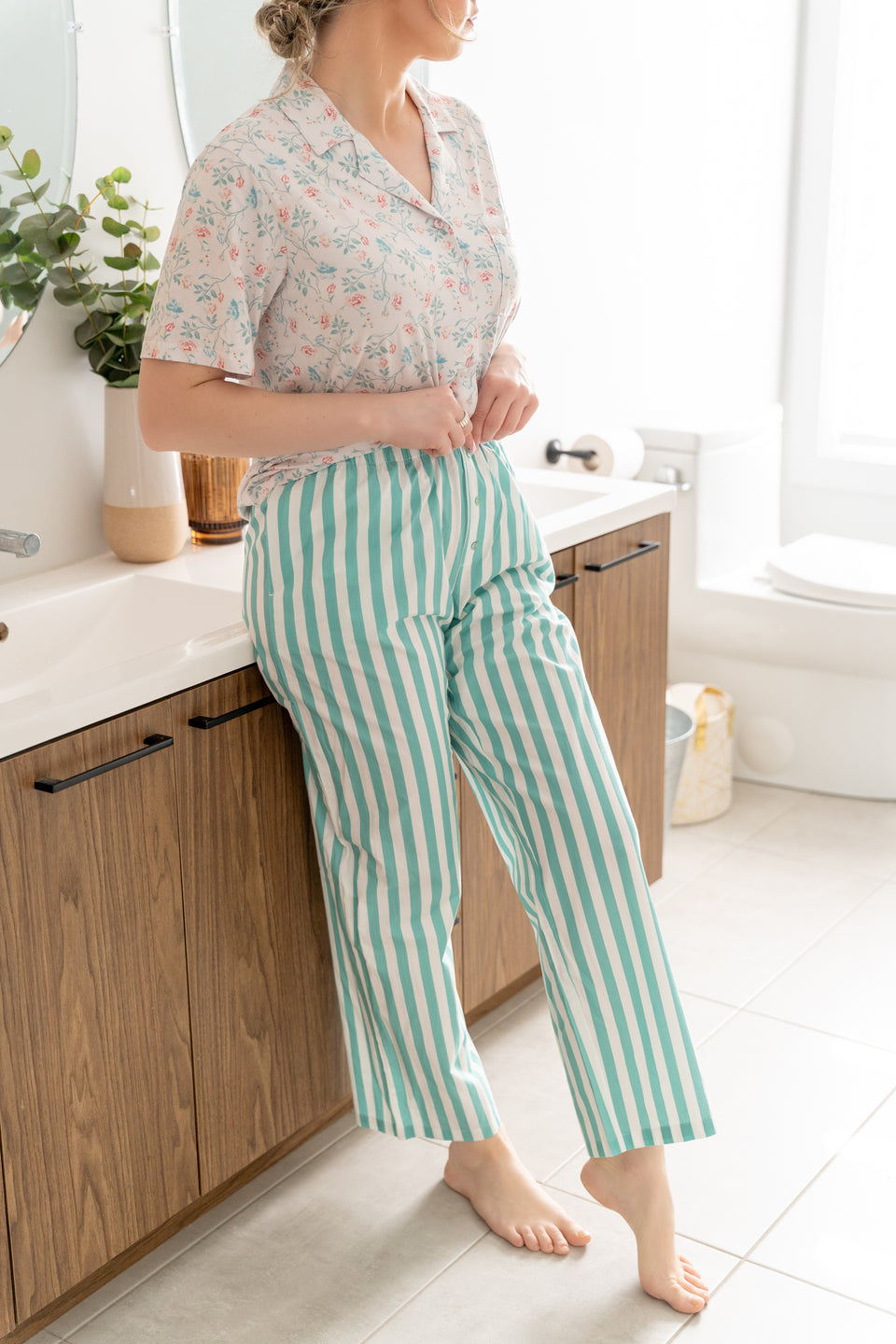 Canton Green Woven Cotton Sleep Pant