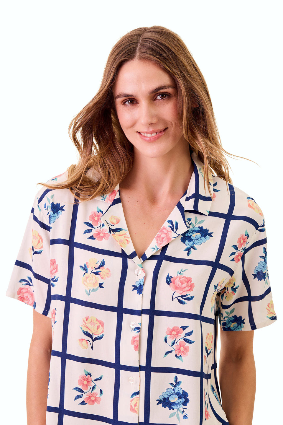 Cloud Dancer Woven Notch Sleep Capri Set