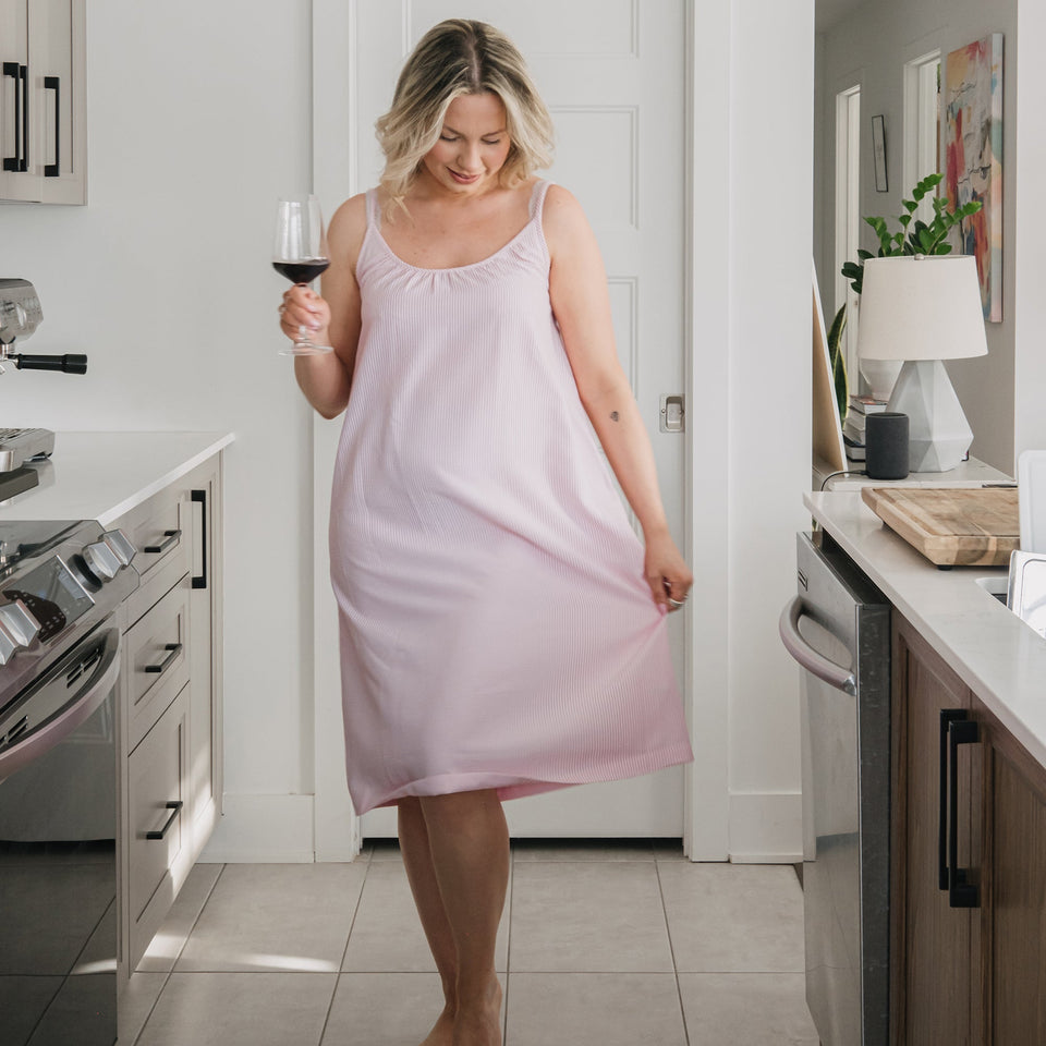 pink chemise dress Sassy Shortcake Bailey Bow Dress