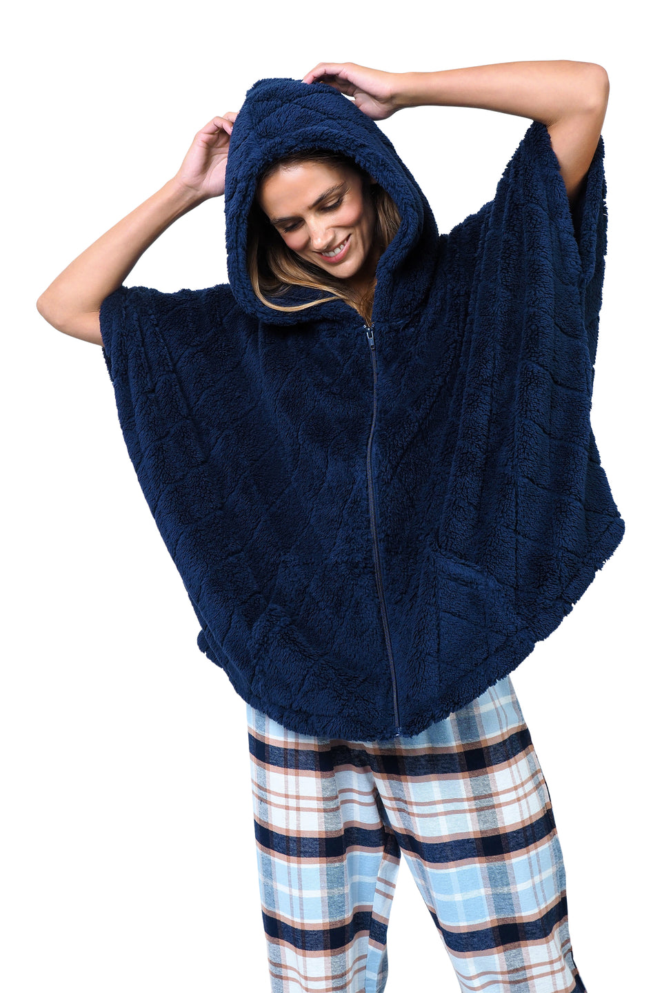 Navy Blazer Hooded Jacket