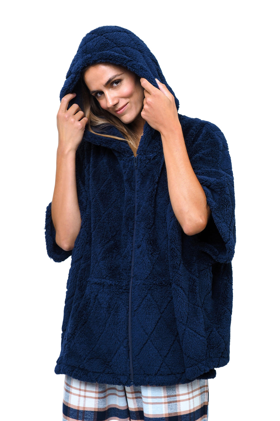 Navy Blazer Hooded Jacket