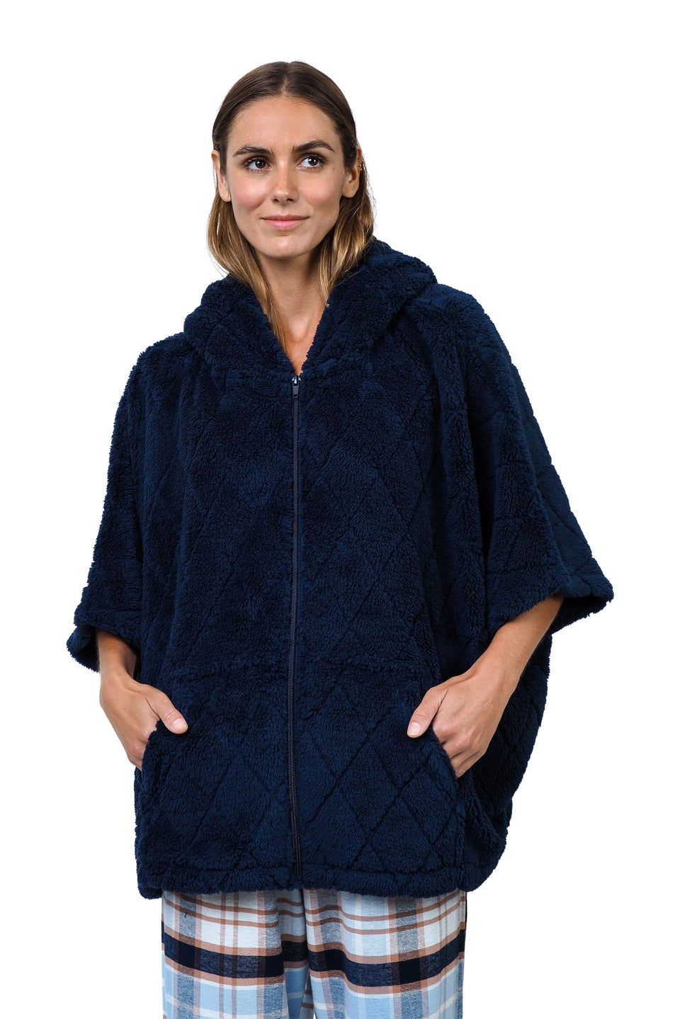 Navy Blazer Hooded Jacket