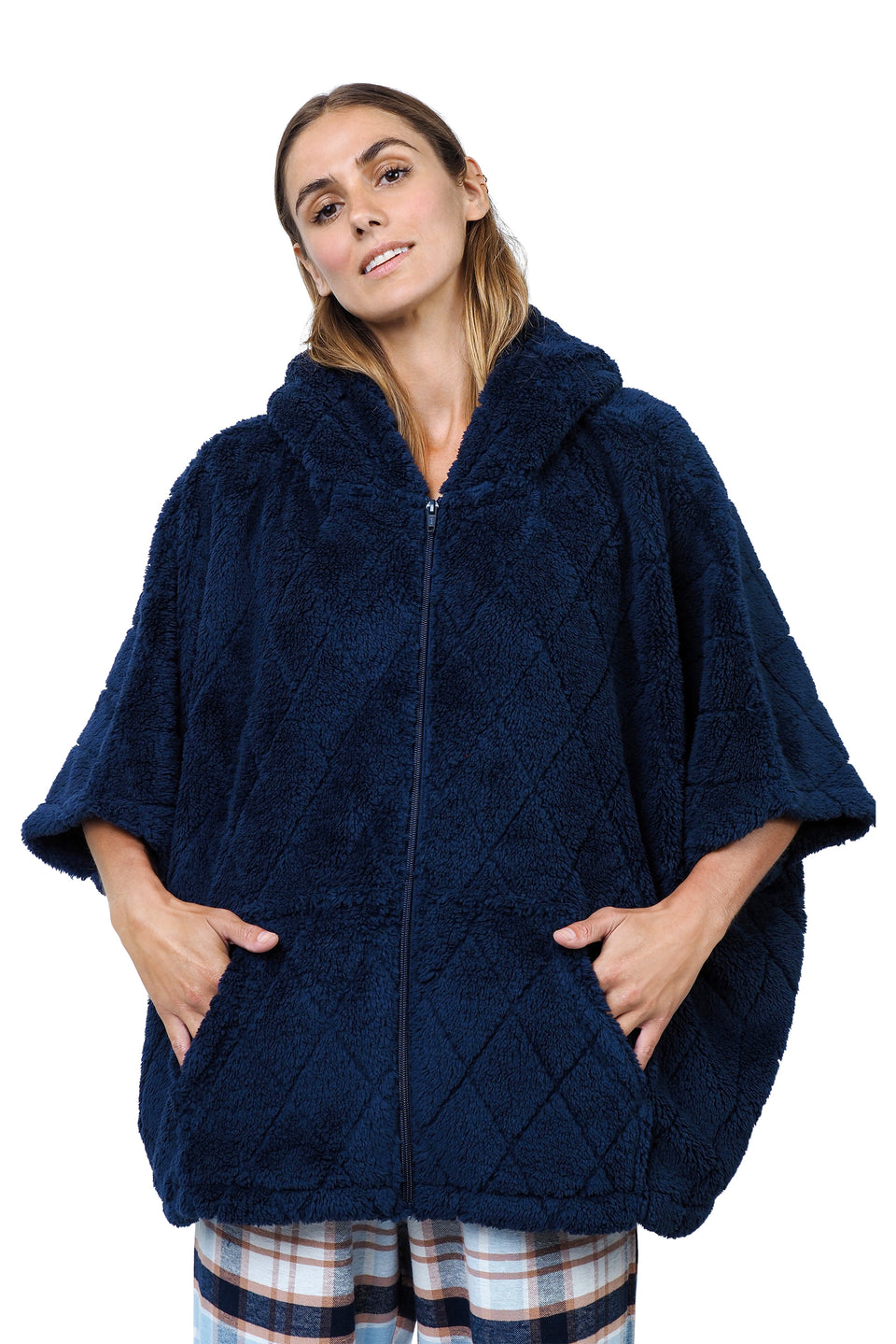 Navy Blazer Hooded Jacket