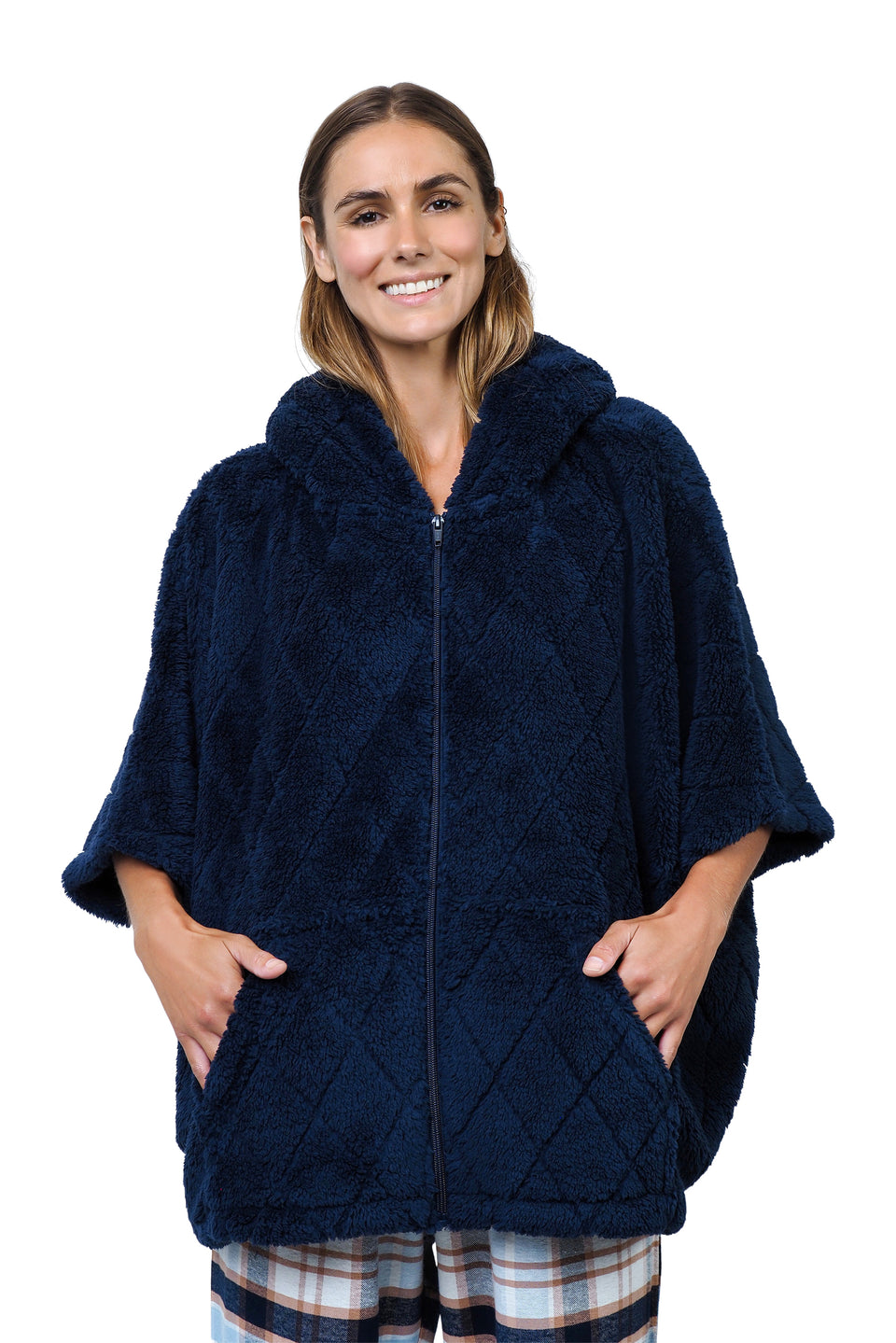 Navy Blazer Hooded Jacket