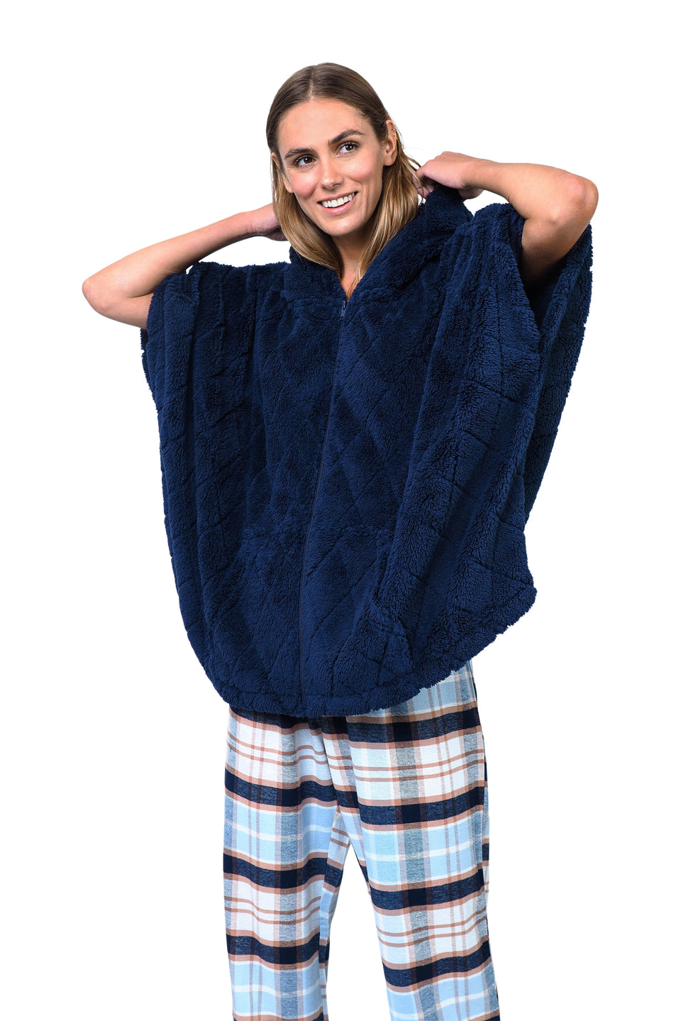 Navy Blazer Hooded Jacket