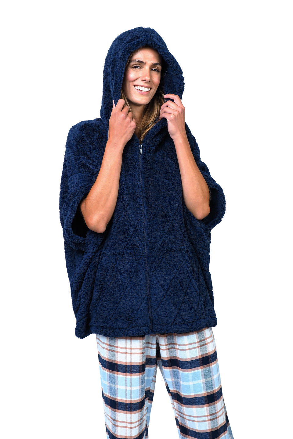 Navy Blazer Hooded Jacket