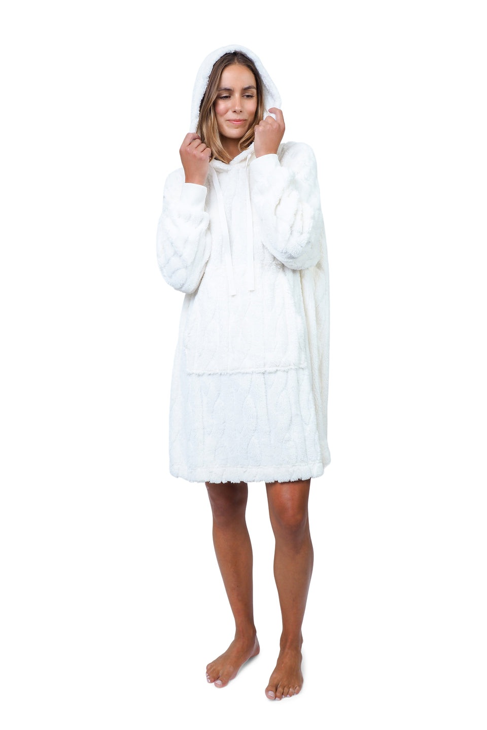 Cloud Dancer Hooded Plush Lounger