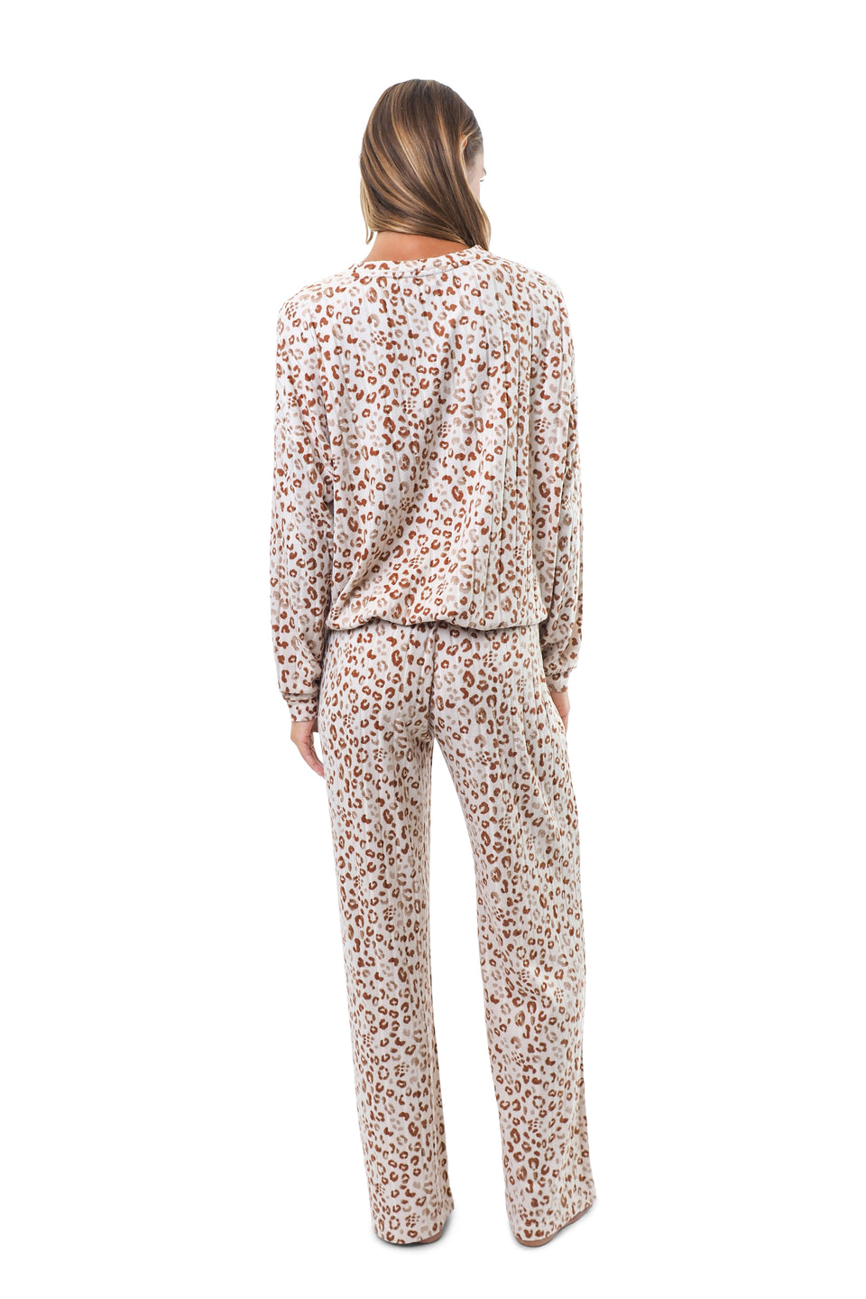Almond Peach Long Sleeve PJ Set