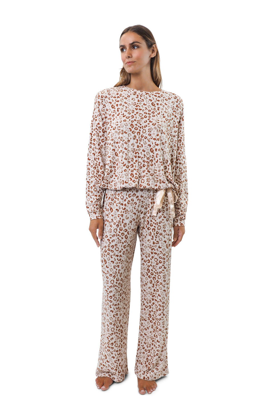 Almond Peach Long Sleeve PJ Set