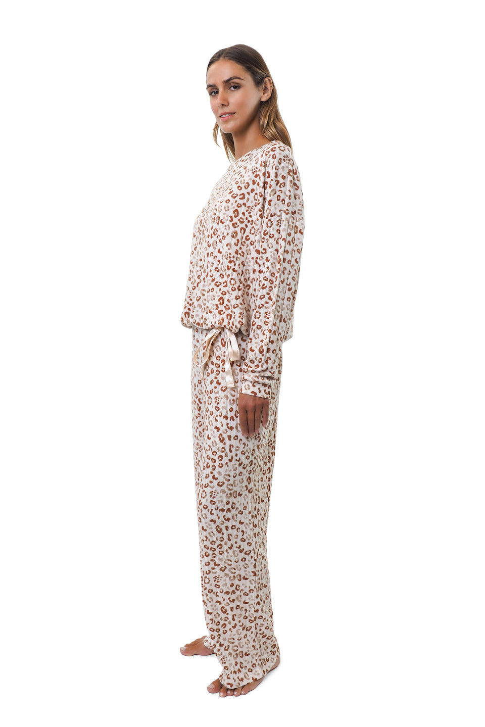 Almond Peach Long Sleeve PJ Set