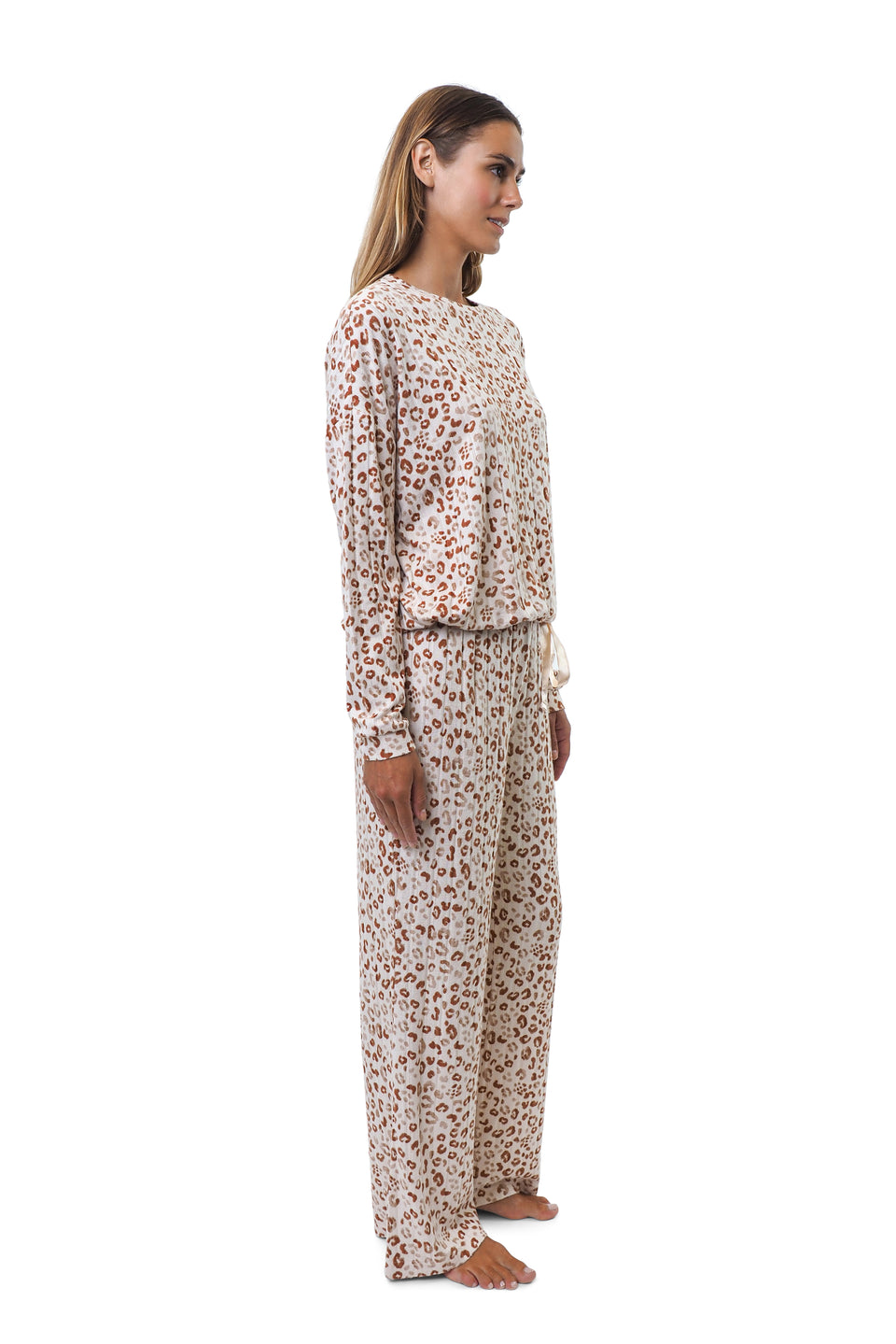 Almond Peach Long Sleeve PJ Set