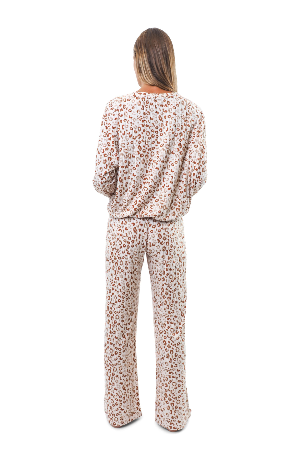 Almond Peach Long Sleeve PJ Set