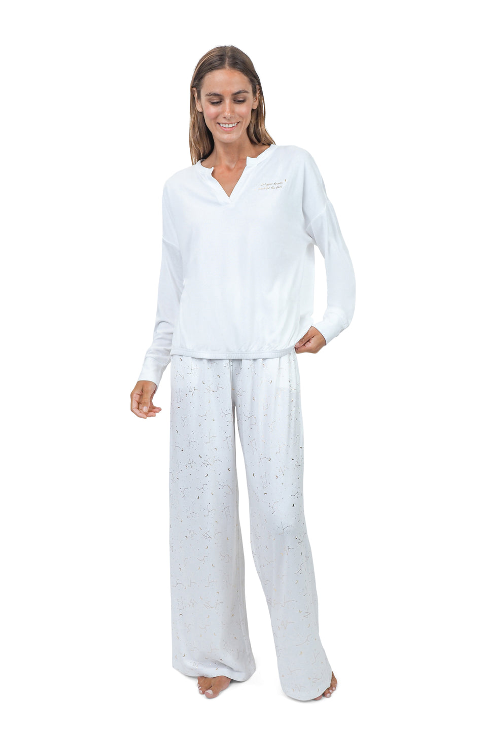 Cloud Dancer Henley PJ Set