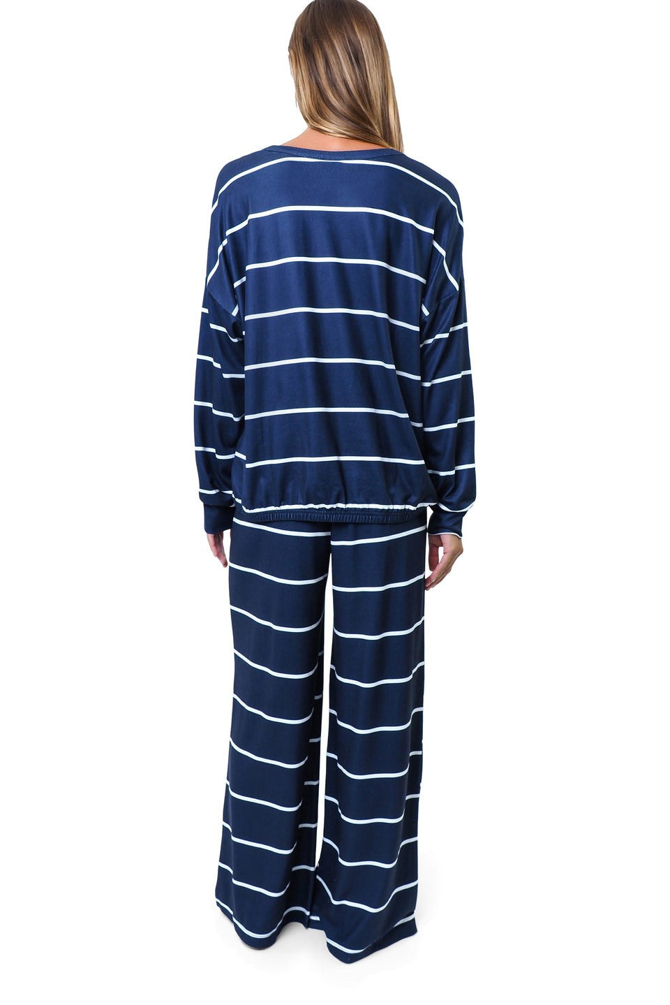 Navy Blazer Henley PJ Set