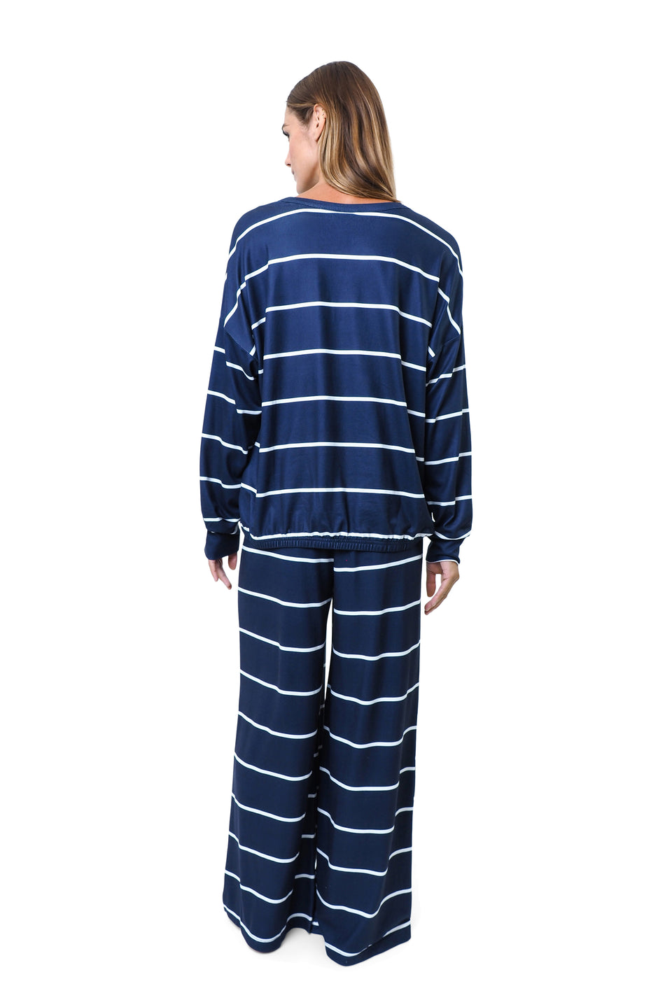 Navy Blazer Henley PJ Set