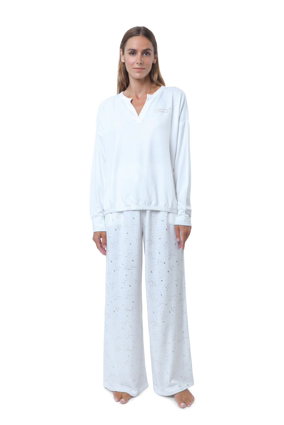 Cloud Dancer Henley PJ Set