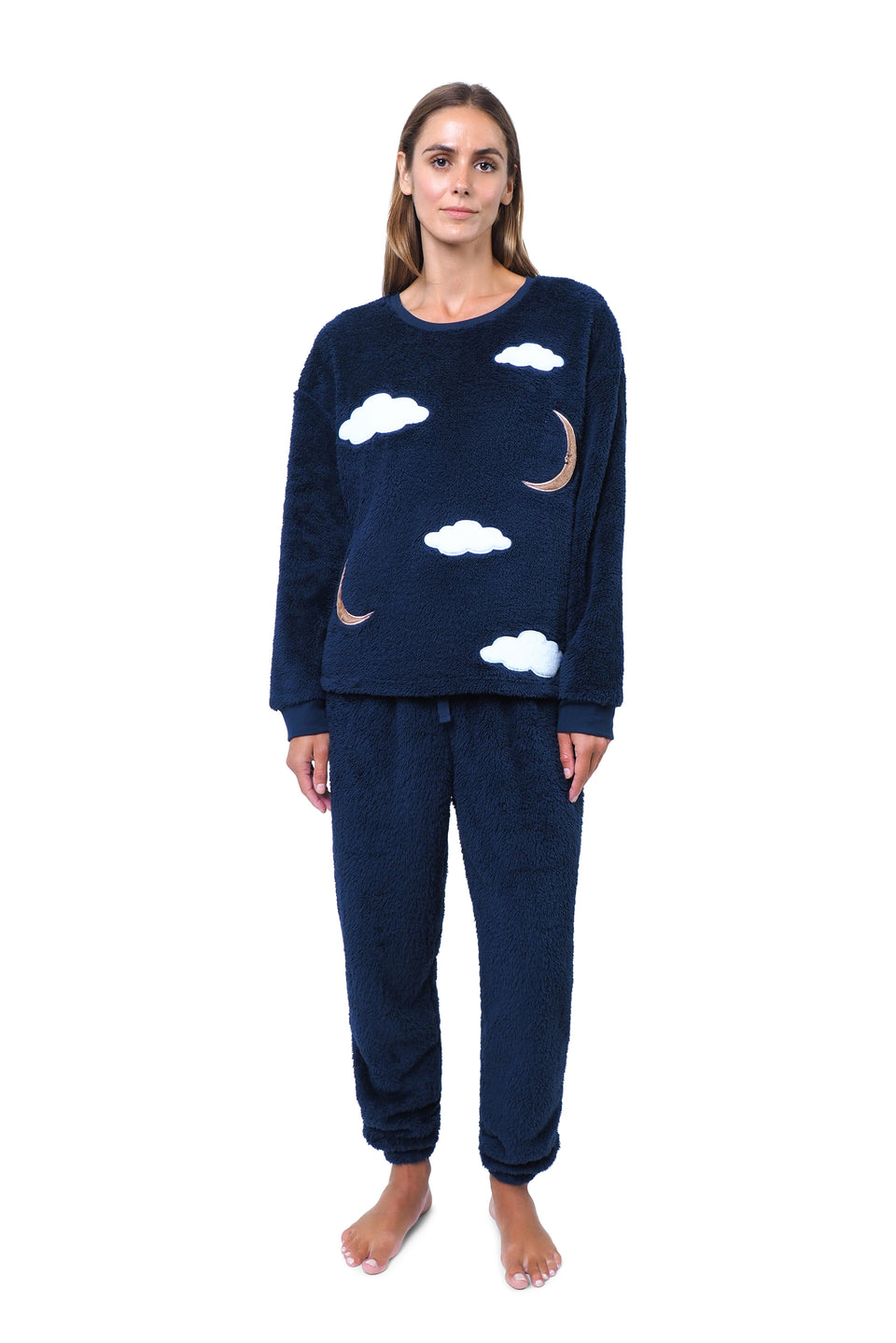 Navy Blazer Plush Jogger PJ Set