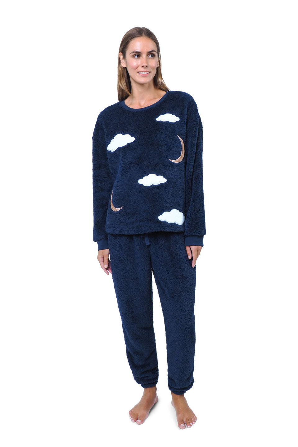 Navy Blazer Plush Jogger PJ Set