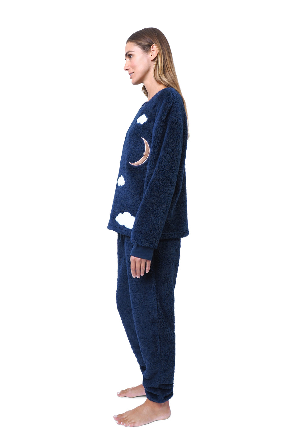 Navy Blazer Plush Jogger PJ Set