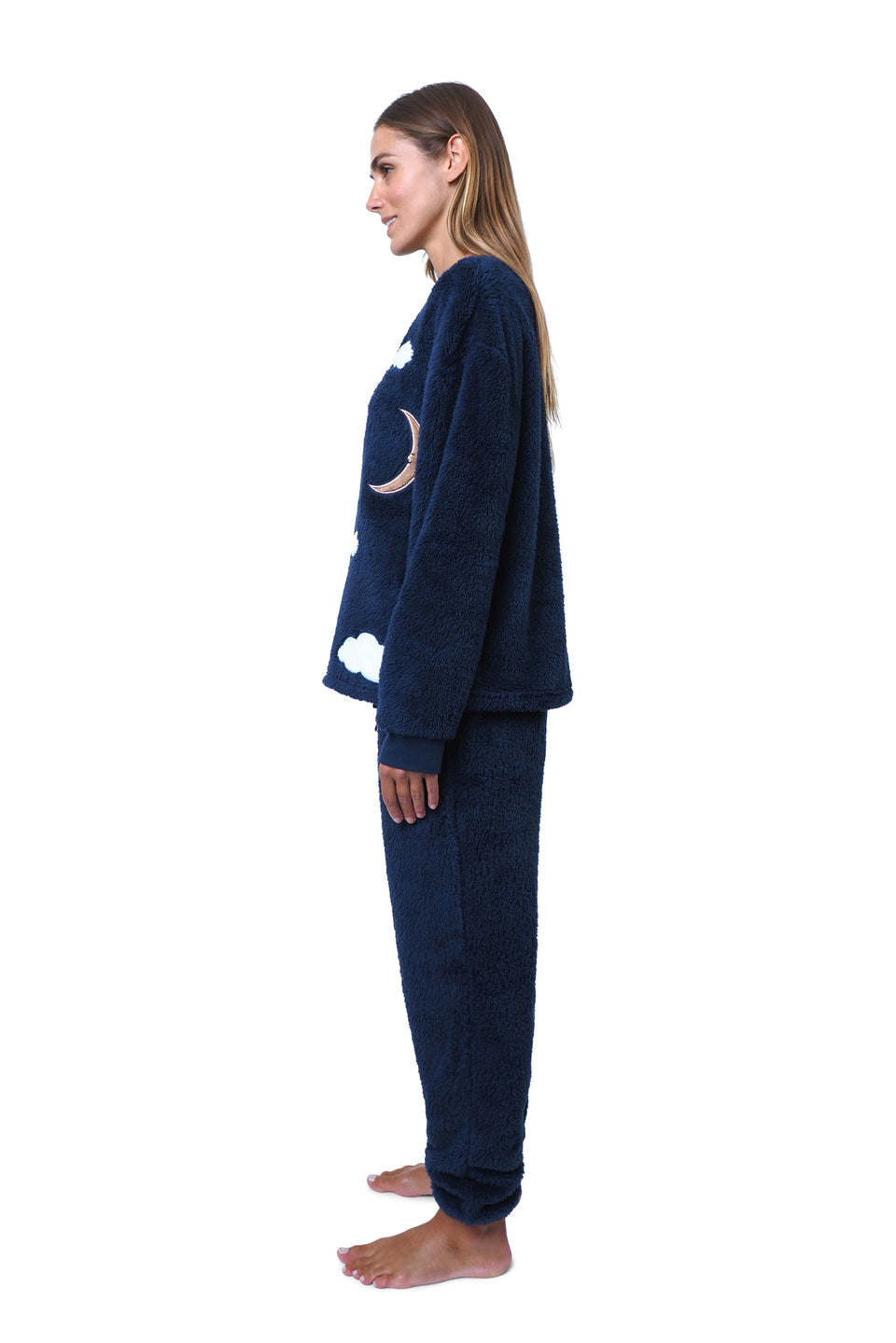 Navy Blazer Plush Jogger PJ Set