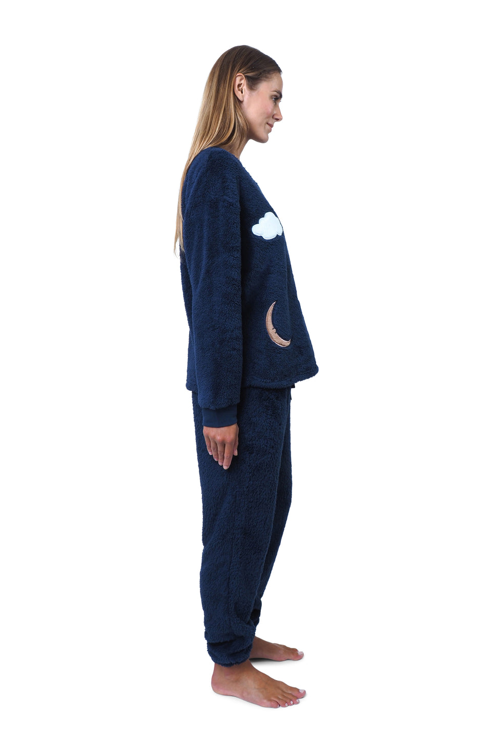 Navy Blazer Plush Jogger PJ Set