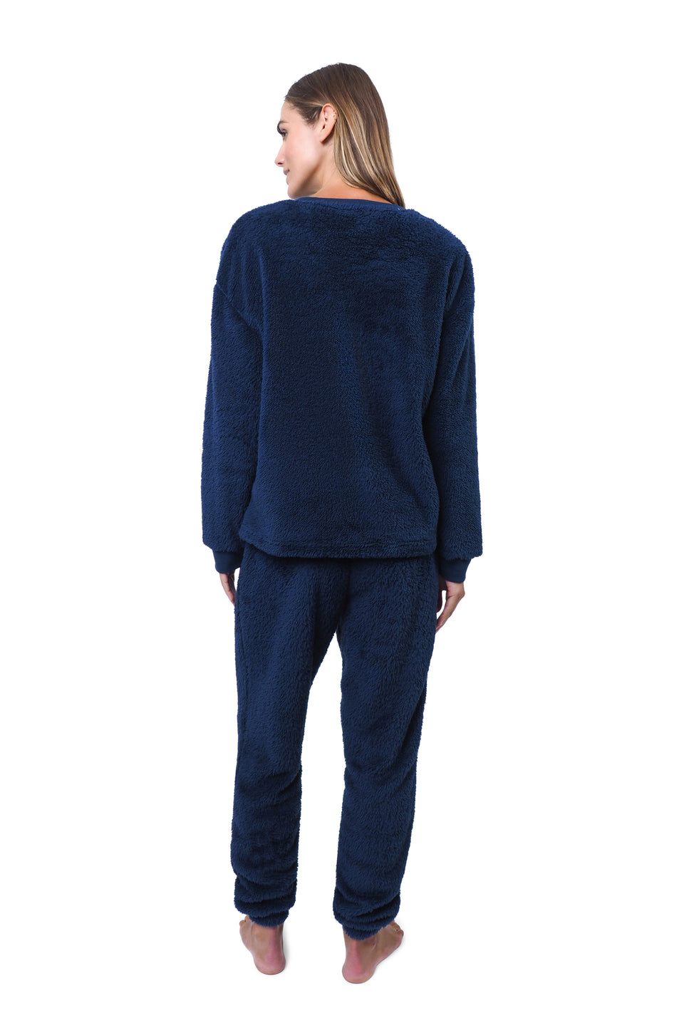 Navy Blazer Plush Jogger PJ Set