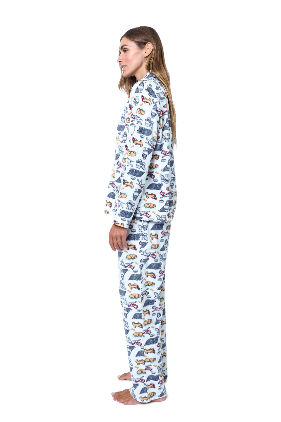 Cloud Dancer Fleece Notched Collar PJ Set