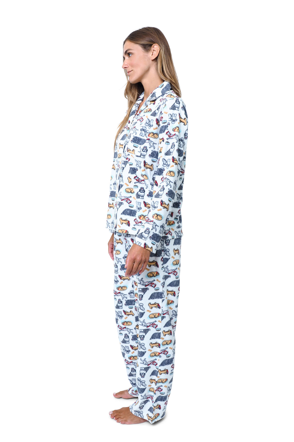 Cloud Dancer Fleece Notched Collar PJ Set