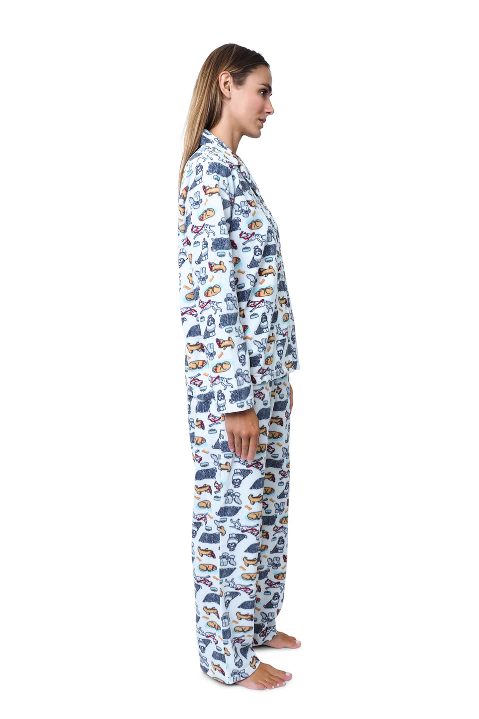 Cloud Dancer Fleece Notched Collar PJ Set