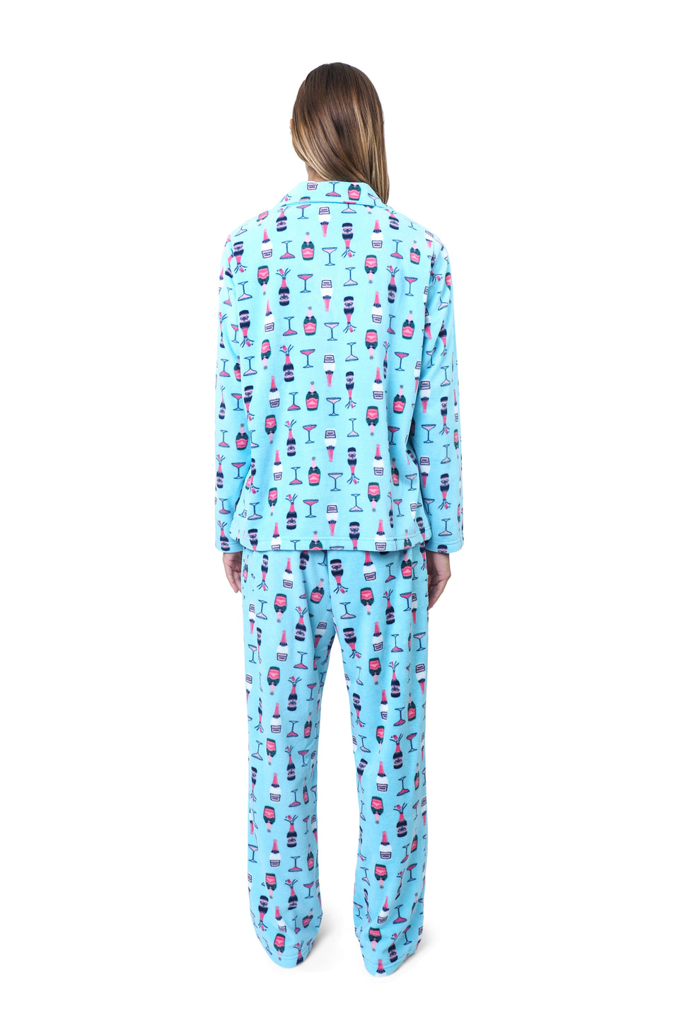 Ocean Current Fleece Notched Collar PJ Set