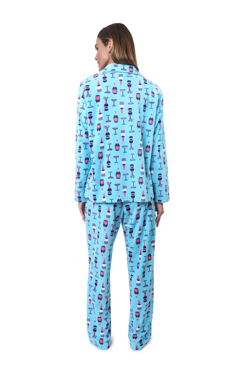 Ocean Current Fleece Notched Collar PJ Set