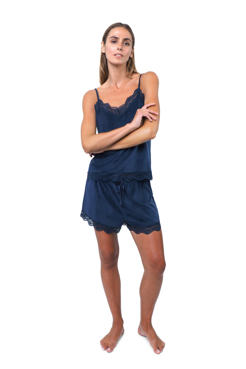 Navy Blazer Cami Boxer Set