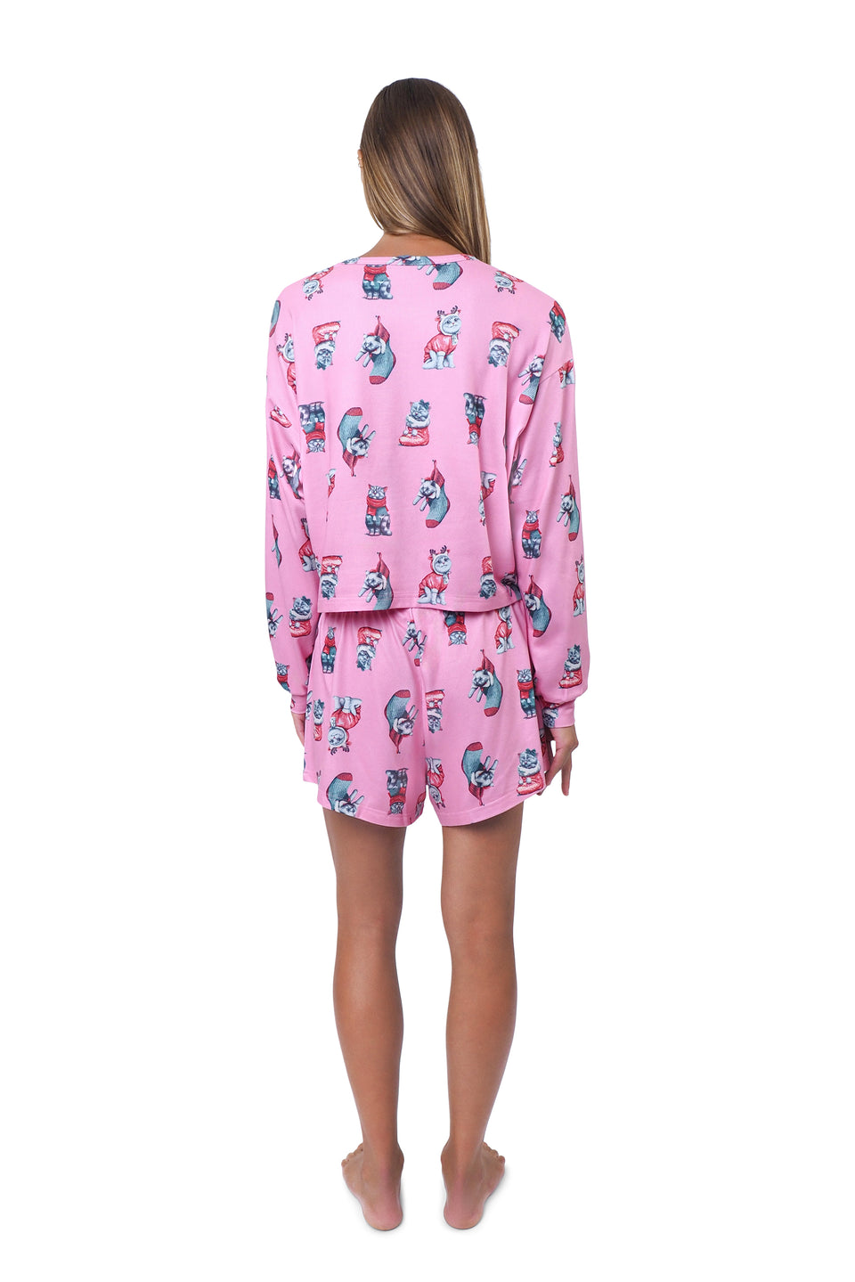 Pink Cherub Long Sleeve Boxer Set