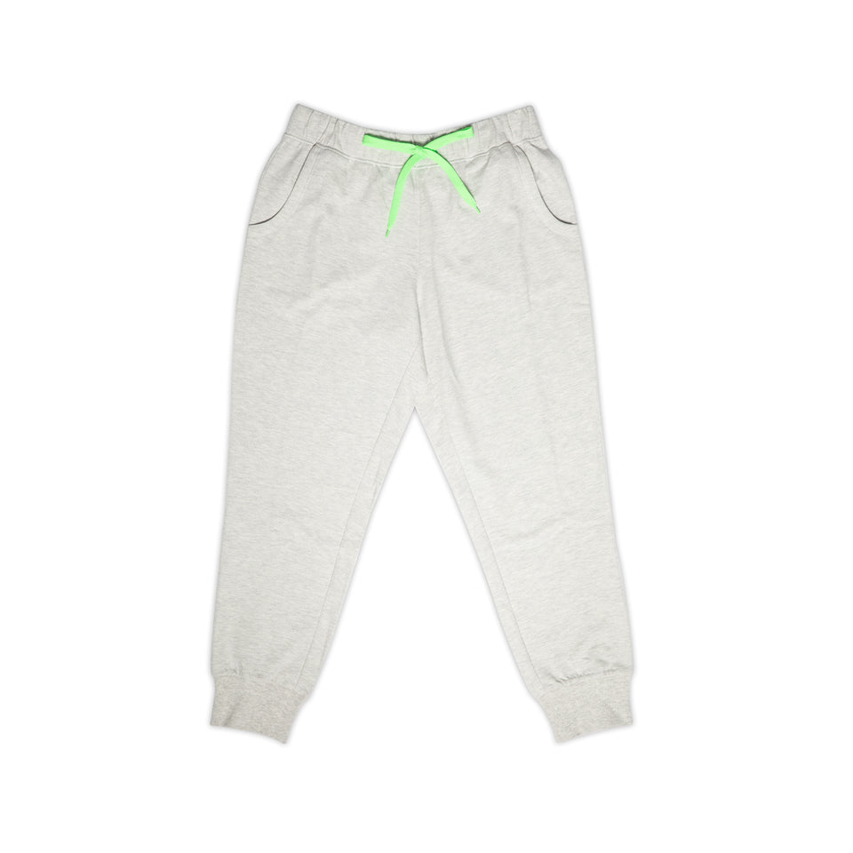 Ladies' Grey Mix With Green Cord Lounge Jogger