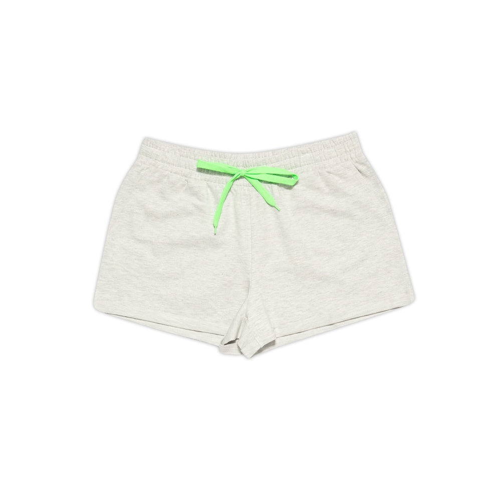 Ladies' Grey Mix With Green Cord Lounge Boxer