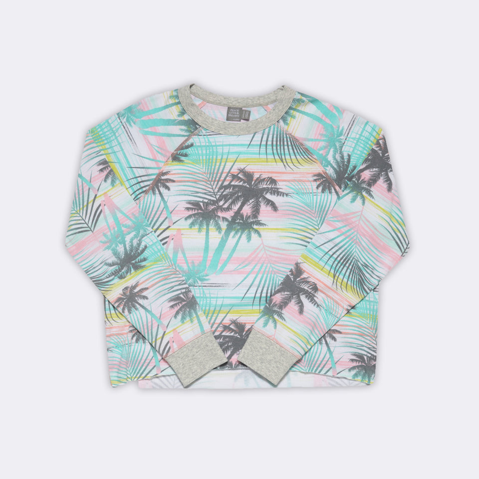 Ladies' Palm Tree Print Lounge Sweatshirt