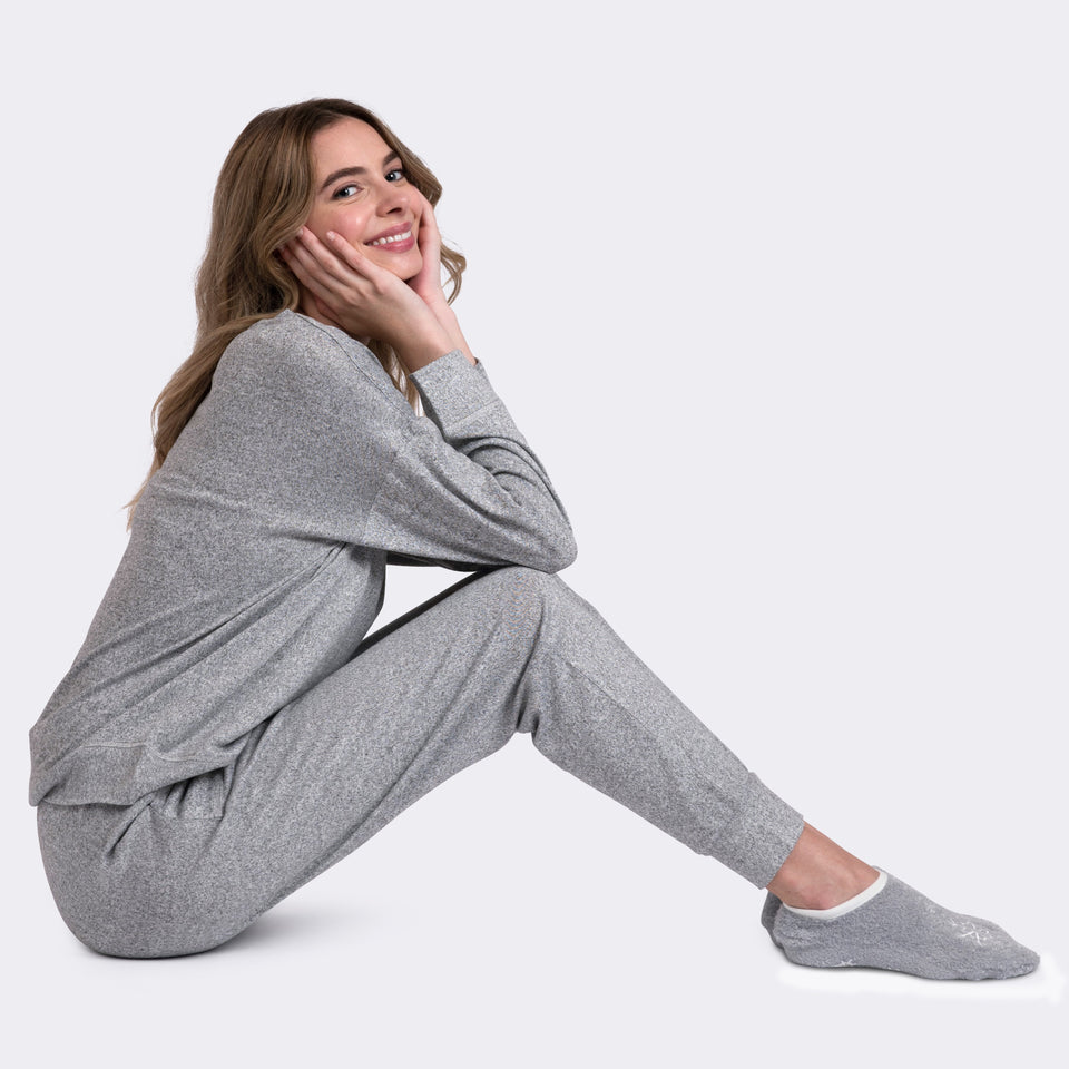 RH Women's Pajama Set Polka Soft Fleece Two-Piece Set Loungewear